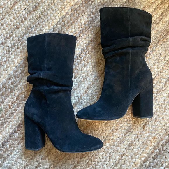Gently worn Anthropologie Splendid Women's Phyllis High-Heel MidCalf Slouch Boot - Picture 3 of 16